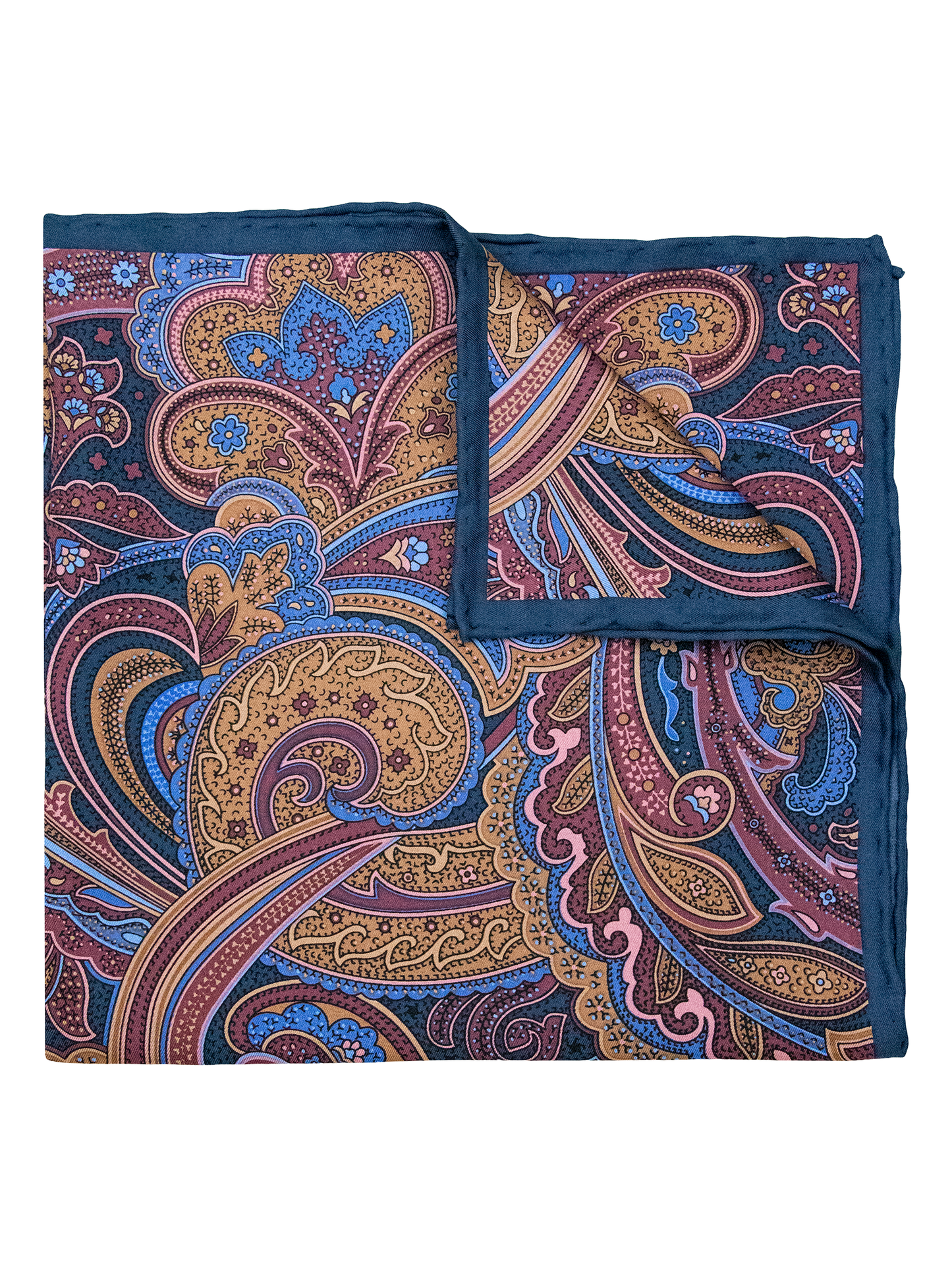 Heritage House 38264 Pocket Square - Paisley - Burgundy/Navy
