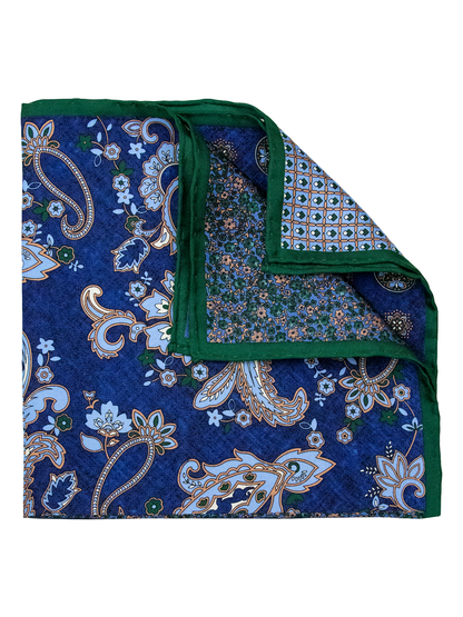 Heritage House 38271 Pocket Square - 4-in-1 - Green/Powder/Navy