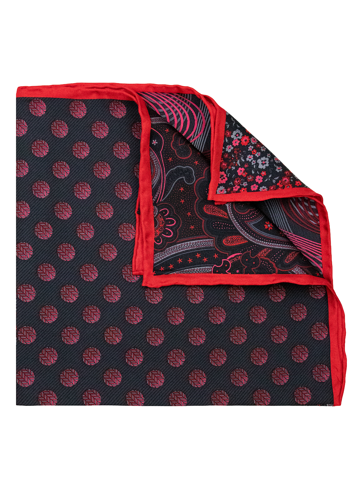 Heritage House 38275 Pocket Square - 4-in-1 - Red/Black