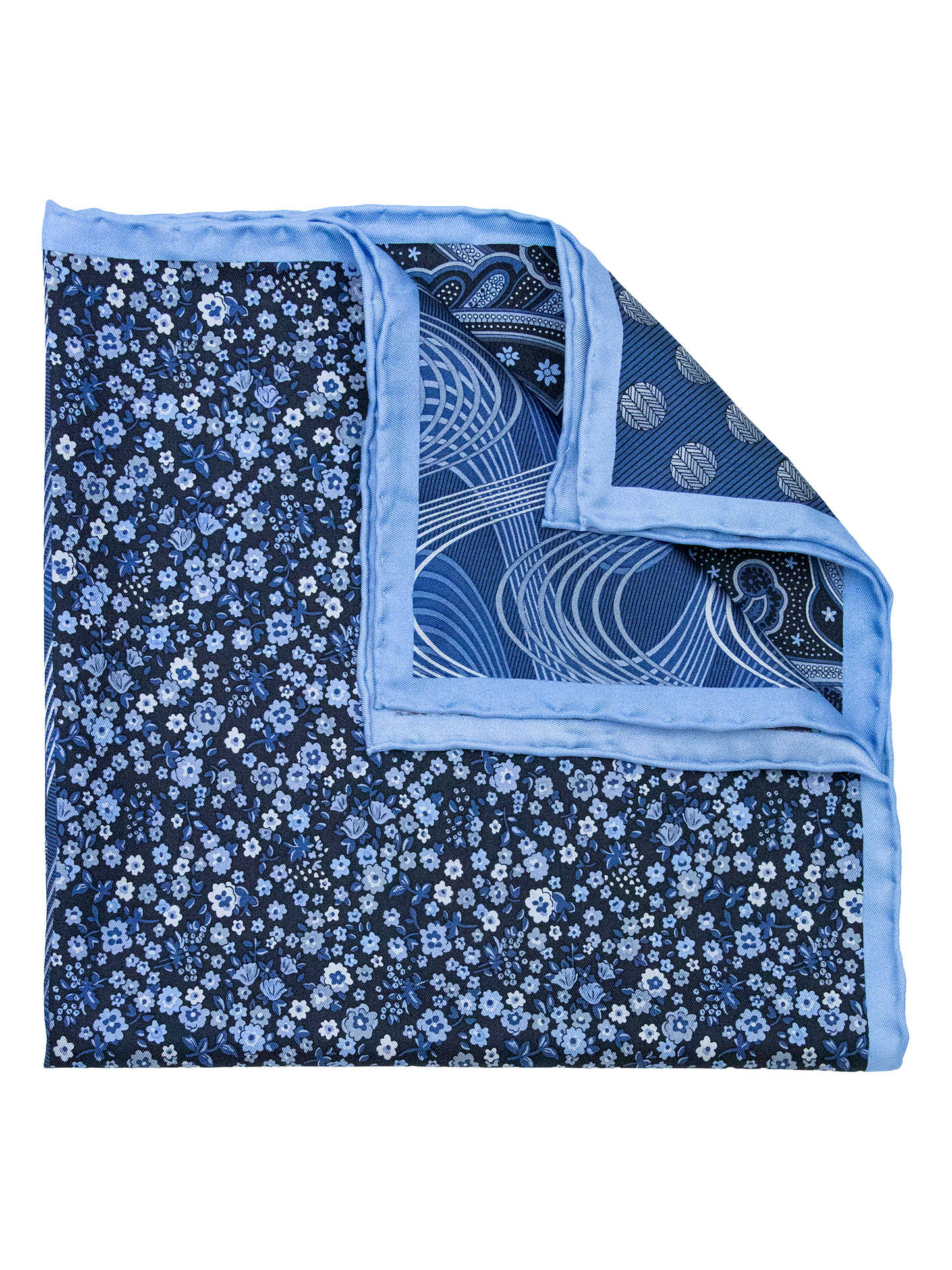 Heritage House 38276 Pocket Square - 4-in-1 - Navy/Powder