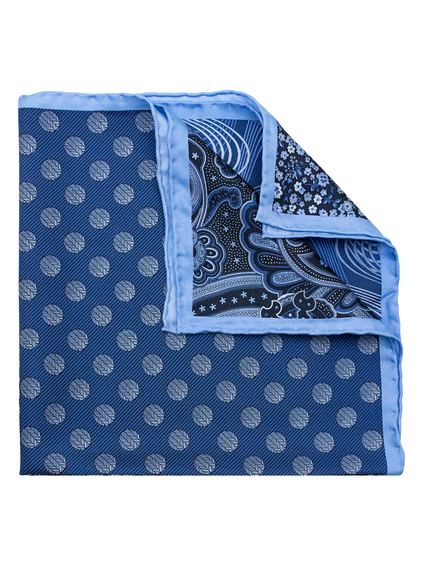 Heritage House 38276 Pocket Square - 4-in-1 - Navy/Powder