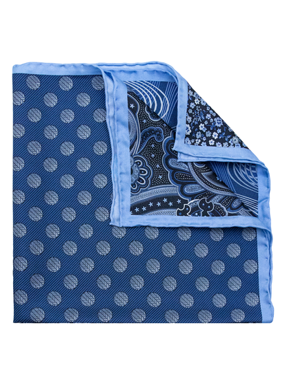 Heritage House 38276 Pocket Square - 4-in-1 - Navy/Powder