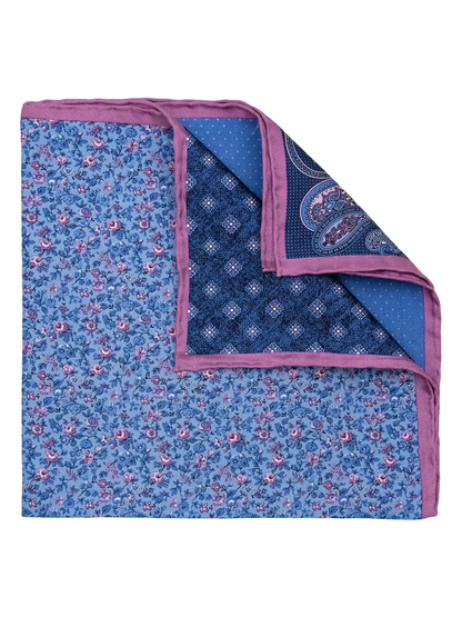 Heritage House 38285 Pocket Square - 4-in-1 - Navy/Pink/Powder