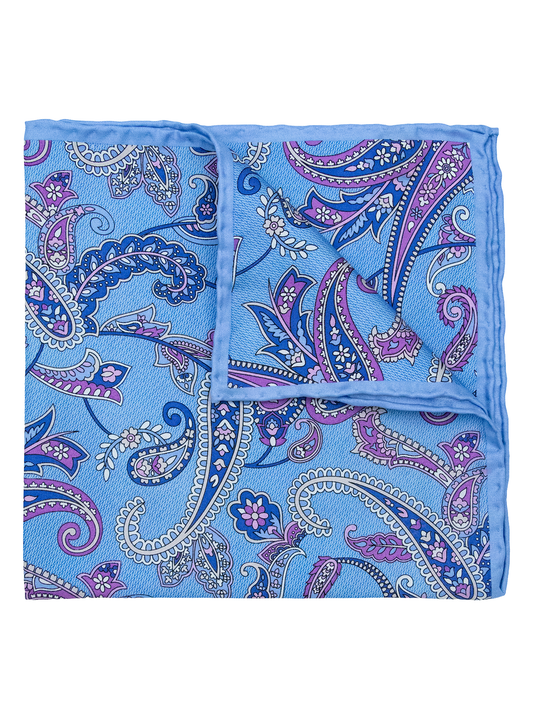 Heritage House 38289 Pocket Square - Paisley - Powder/Lilac