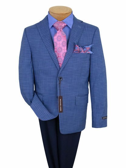 Michael Kors 38382 Boy's Sport Coat - Check - Blue