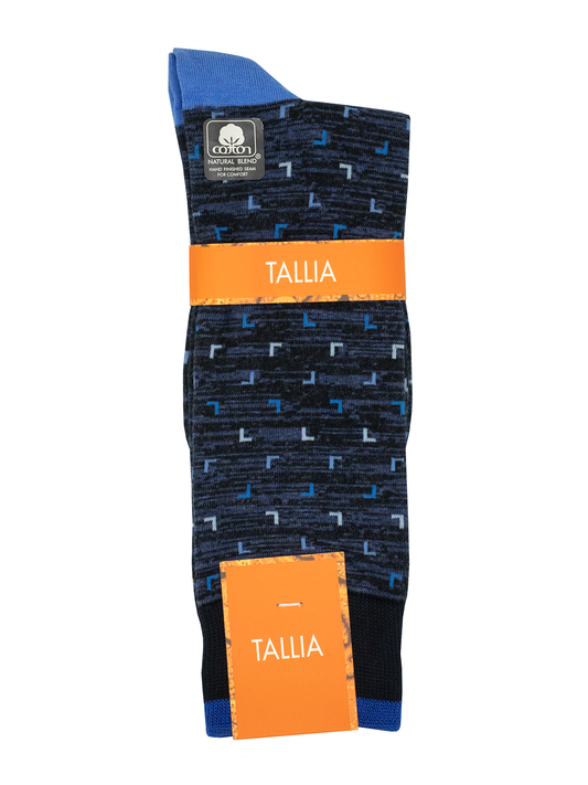 Tallia 38470 Young Men's Socks - Neat - Navy/Blue