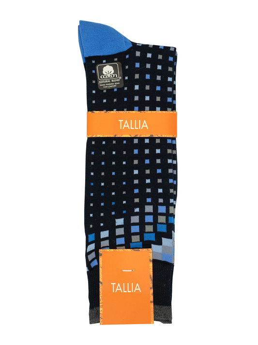 Tallia 38472 Young Men's Socks - Neat - Navy/Blue