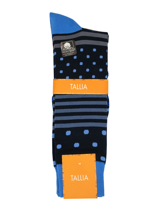 Tallia 38475 Young Men's Socks - Neat - Navy/Blue
