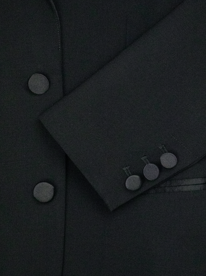 Emporio Armani 38483 Boy's Tuxedo - Solid - Black