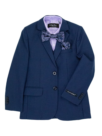 Boys suit - vested navy blue