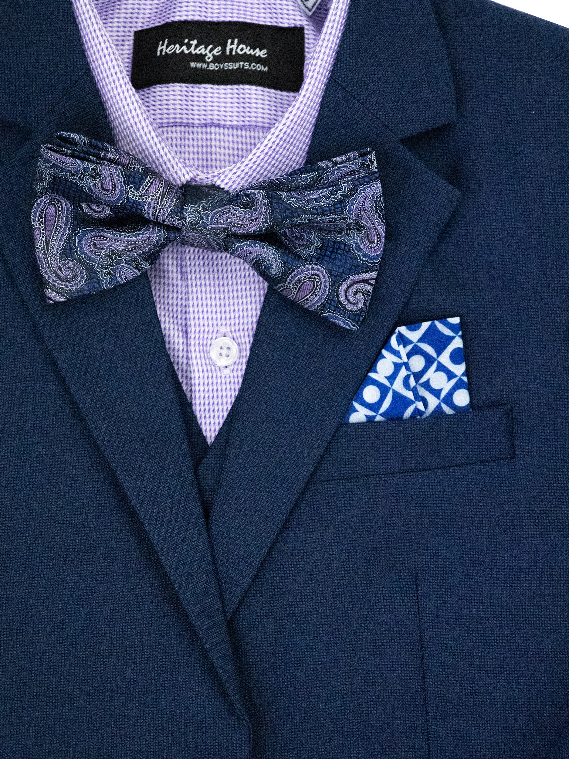 Boys suit - vested navy blue