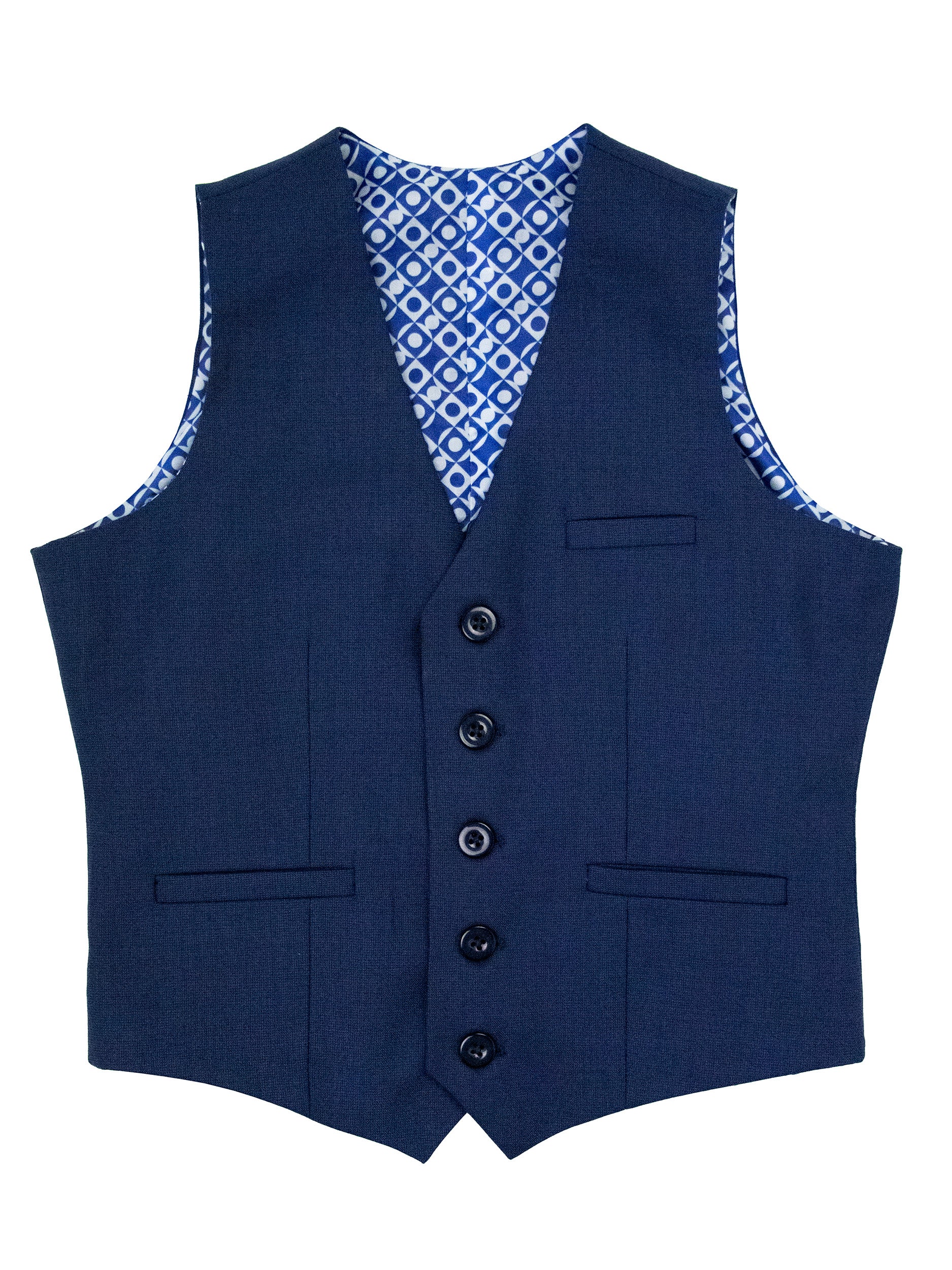 Boys suit - vested navy blue