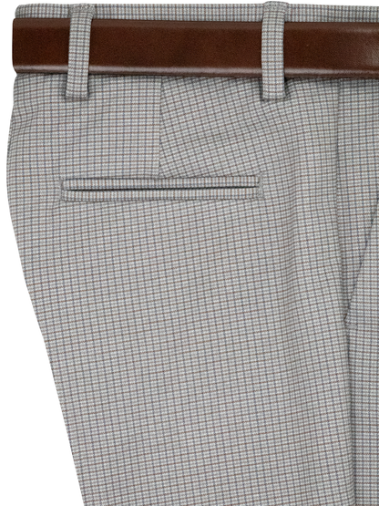 Leo & Zachary 38840P Boys' Dress Pants - Check - Taupe/Blue