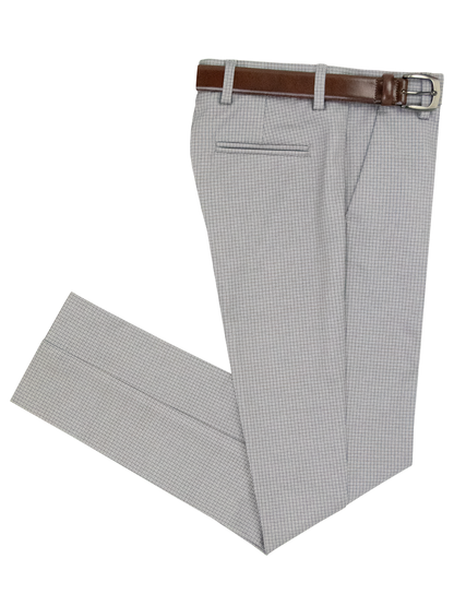 Leo & Zachary 38840P Boys' Dress Pants - Check - Taupe/Blue