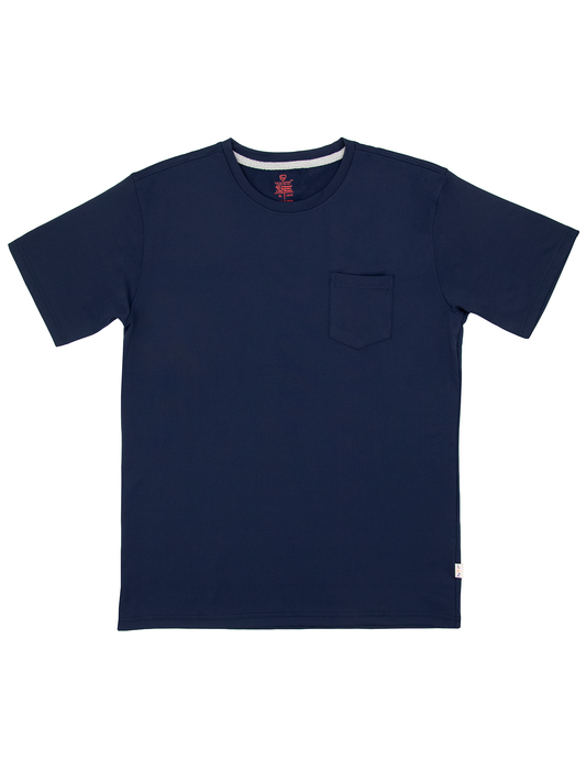 Leo & Zachary 38870 Boy's Short Sleeve Tee - Stretch - Navy