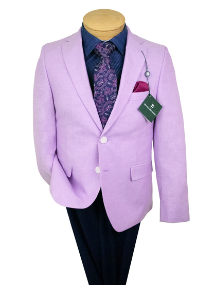 B by Brooks Brothers 39057 Boy's Sport Coat - Chambray - Lilac