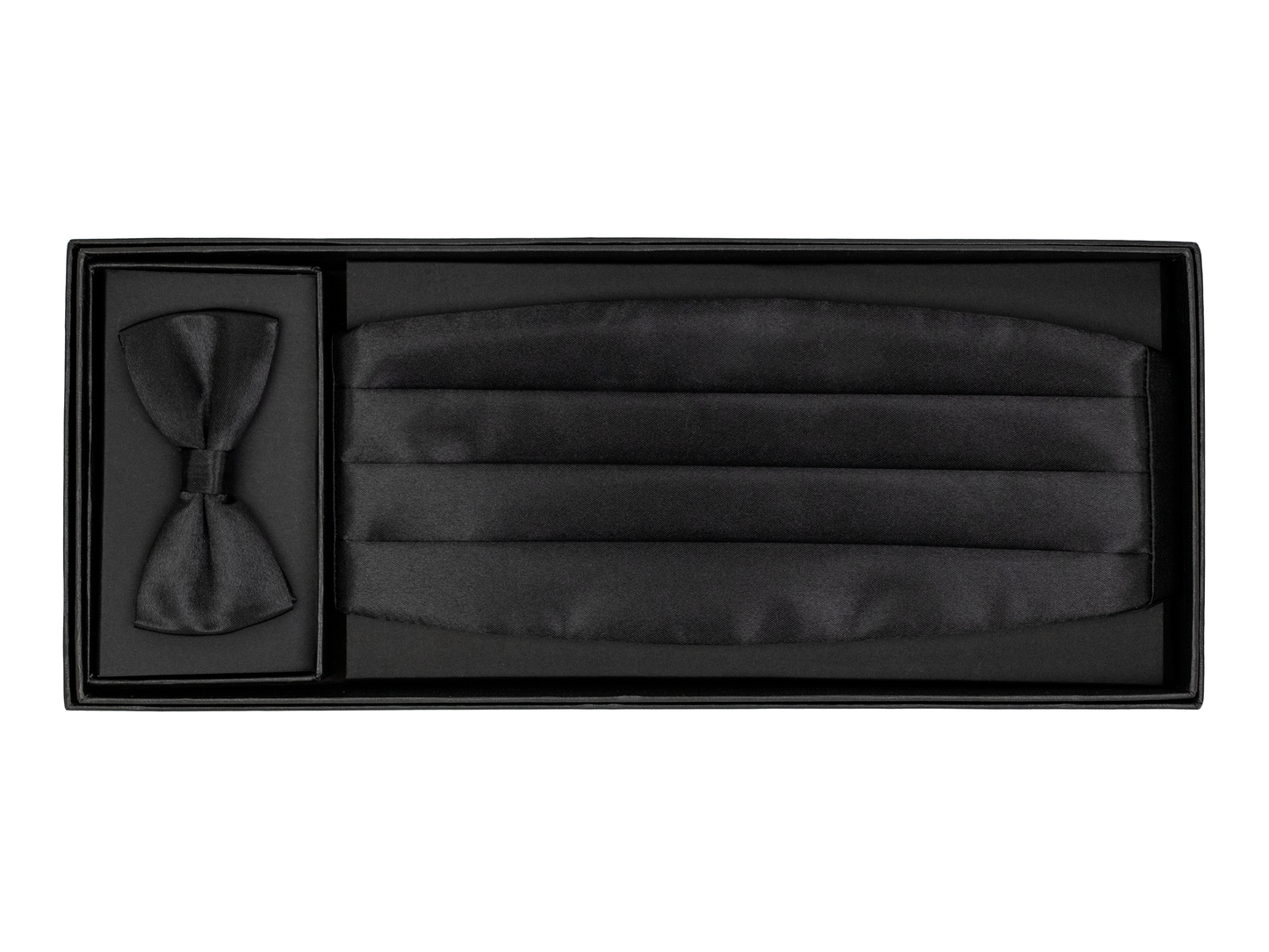 Heritage House 39197 Cummerbund Set - Satin - Black