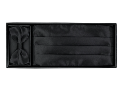 Heritage House 39197 Cummerbund Set - Satin - Black