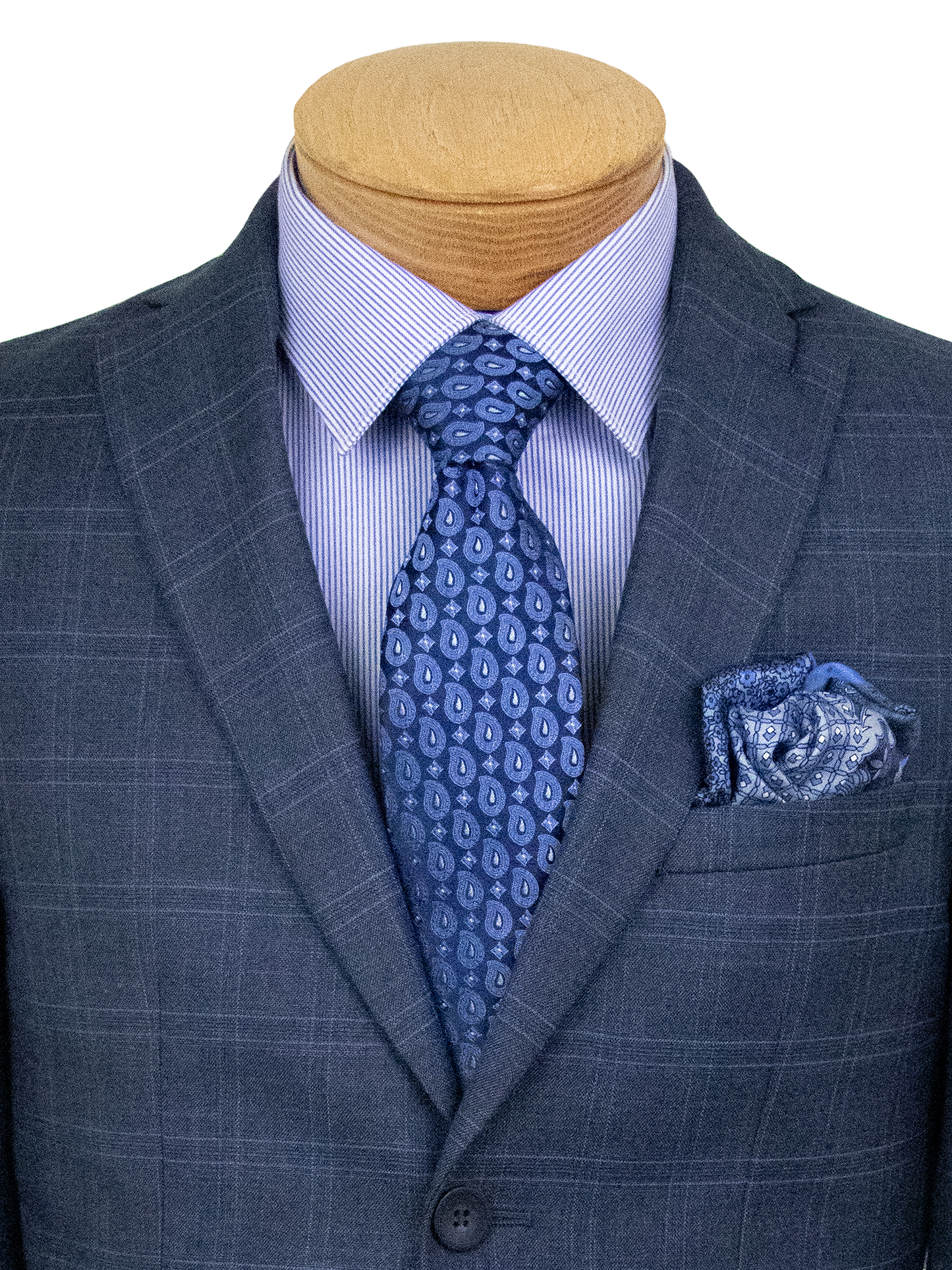 Boys suit - plaid blue