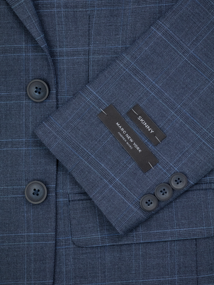 Boys suit - plaid blue