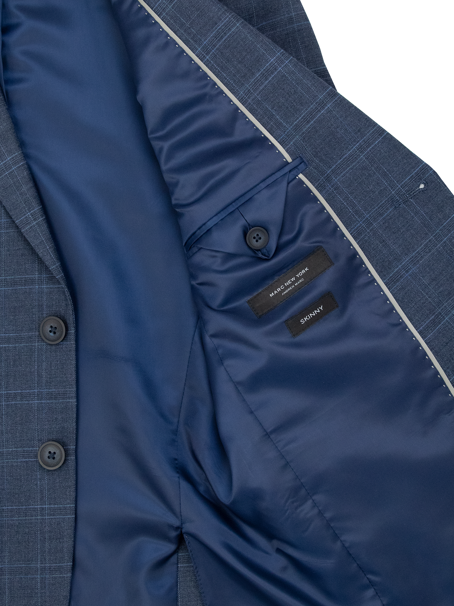 Boys suit - plaid blue