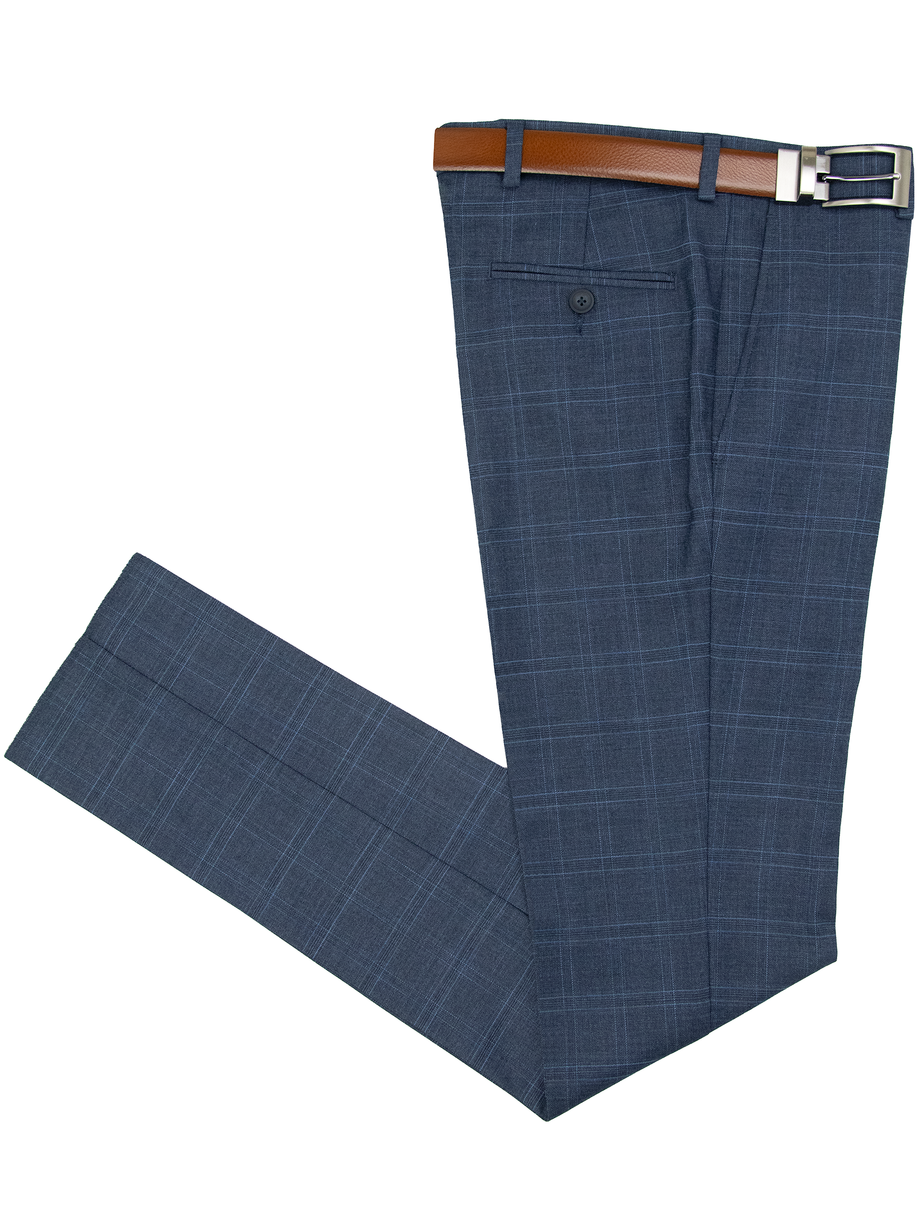 Boys suit - plaid blue