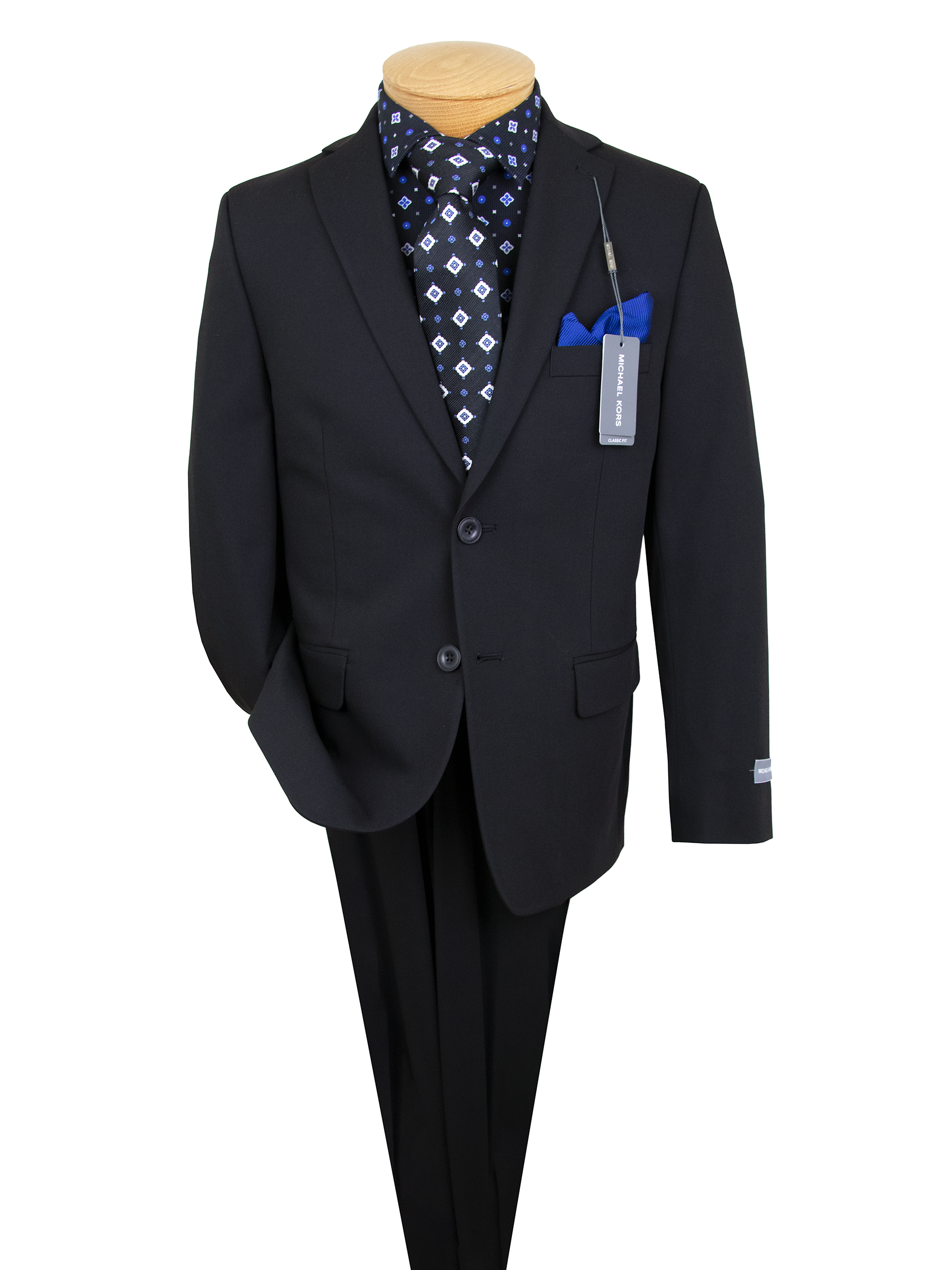Michael Kors 39267 Boy's Suit Separate Jacket Solid Black