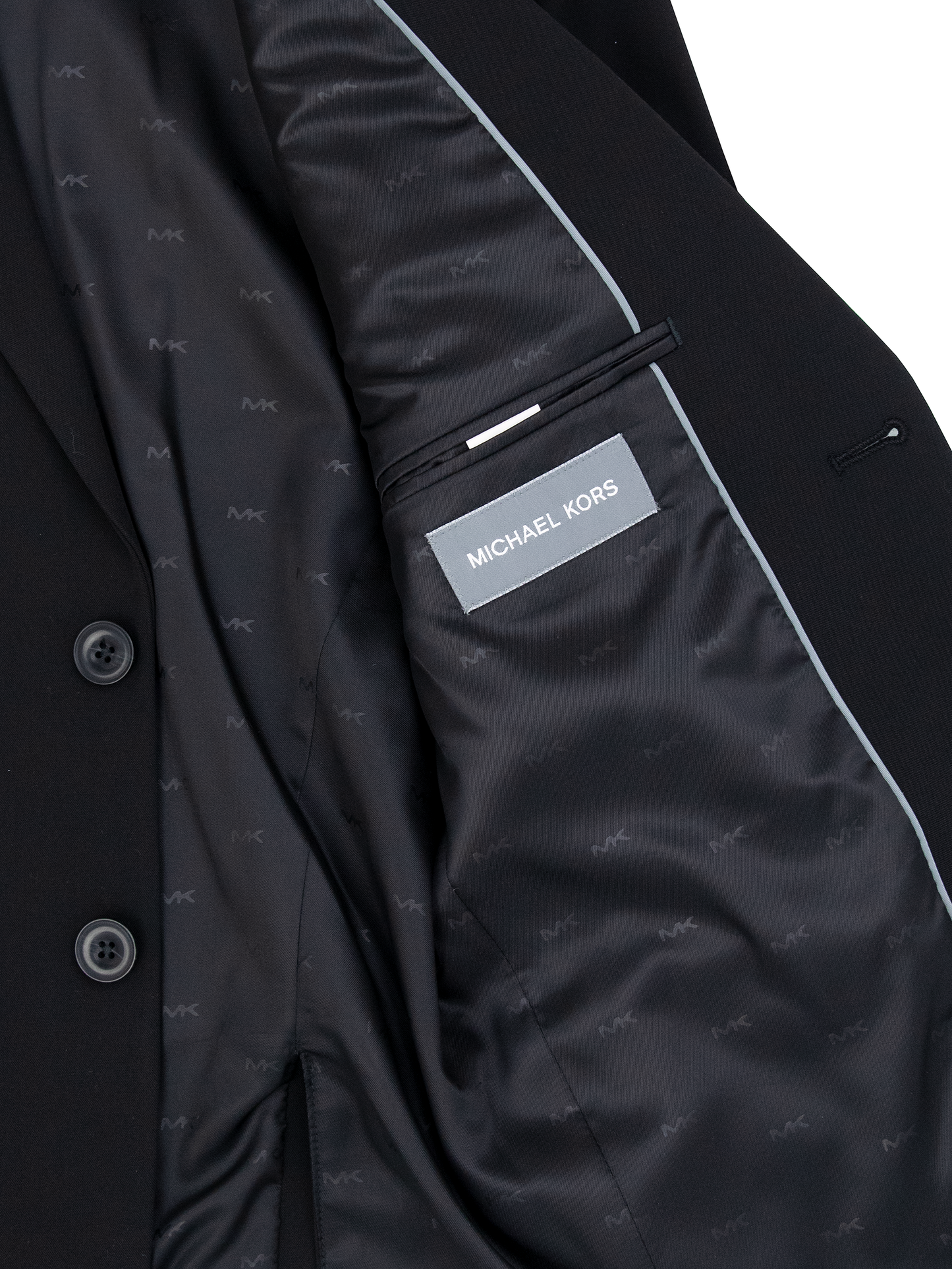 Boys suit with patterned shirt