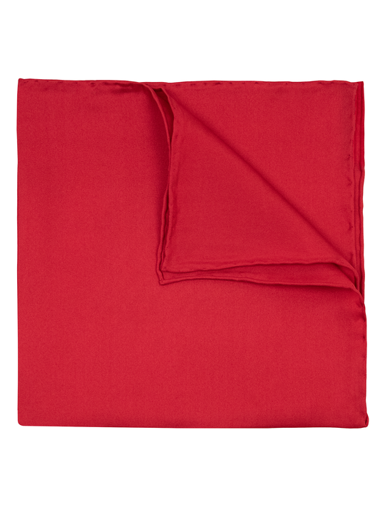 Heritage House 39669 Pocket Square - Solid - Medium Red