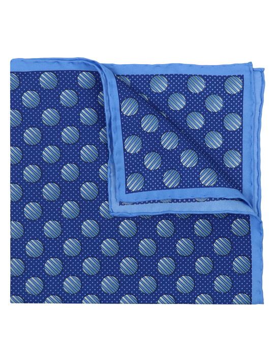 Heritage House 39685 Pocket Square - Neat - Navy/Grey