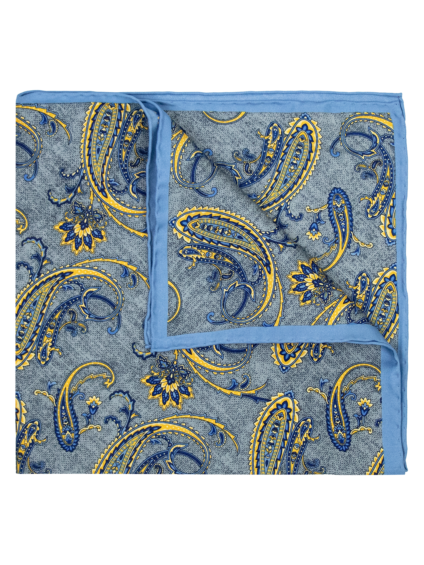 Heritage House 39690 Pocket Square - Paisley - Grey/Powder