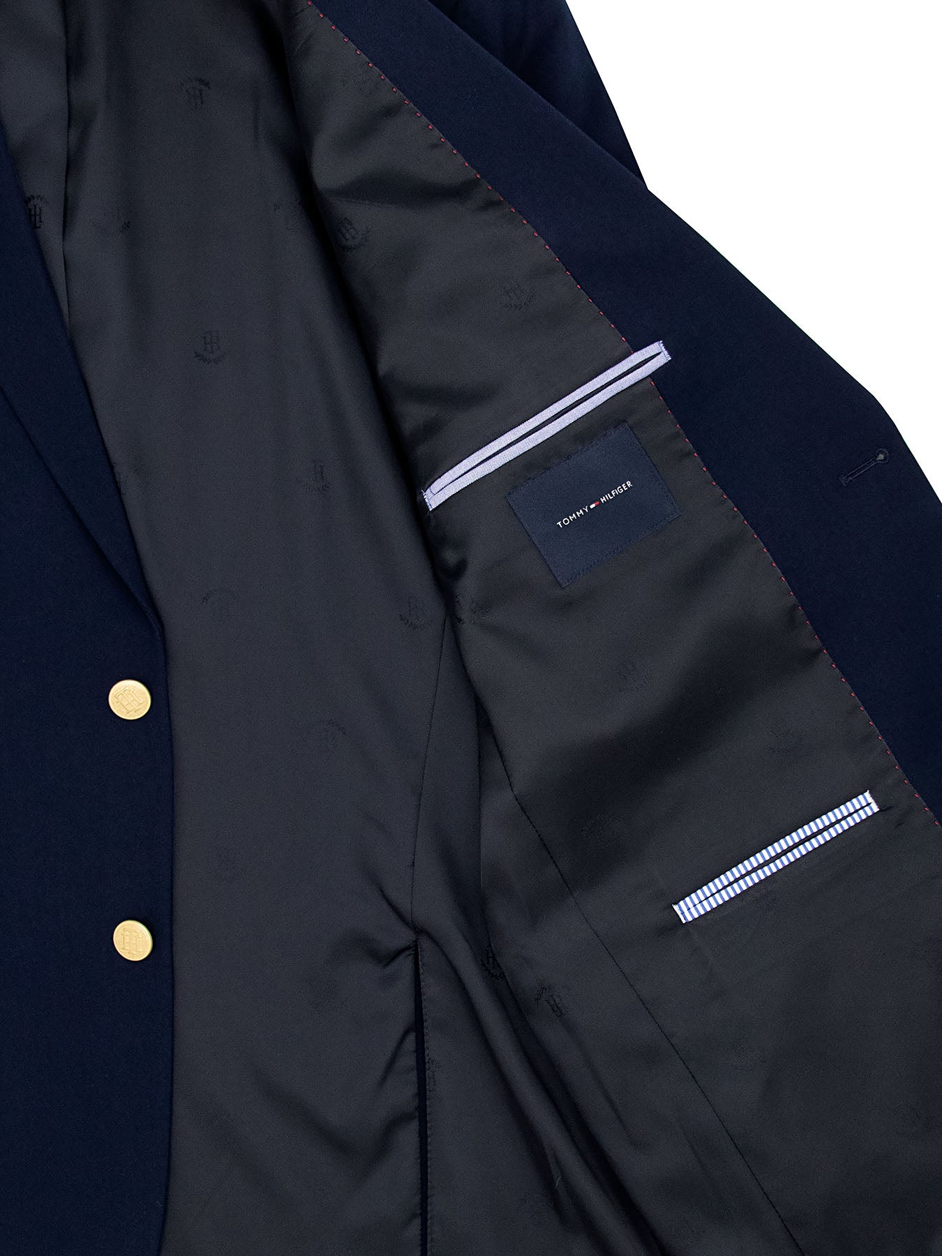 Tommy Hilfiger 39842 Young Men's Blazer - Solid - Navy