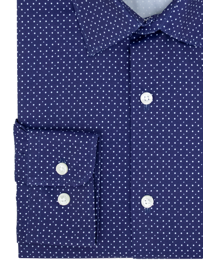 Michael Kors 39969 Boy's Dress Shirt - Polka Dot - Indigo