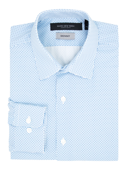 Andrew Marc 39983 Boy's Dress Shirt - Neat - Blue/White