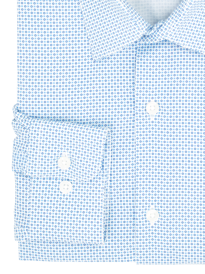 Andrew Marc 39983 Boy's Dress Shirt - Neat - Blue/White