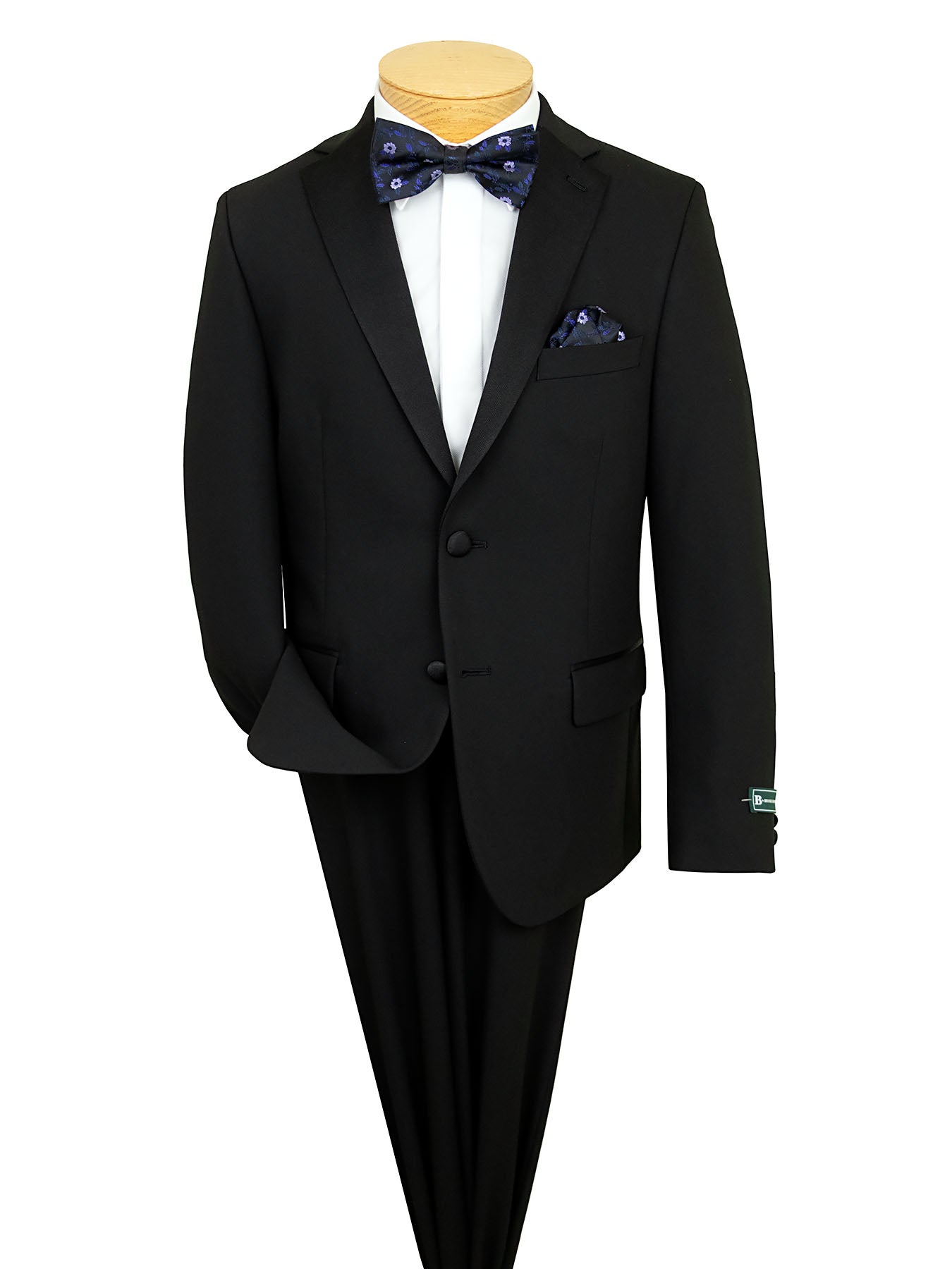 B by Brooks Brothers 40014 Boy's Tuxedo Jacket - Solid - Black