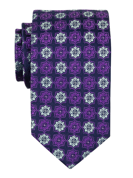 Dion 40470 Boy's Tie - Neat - Purple/Silver