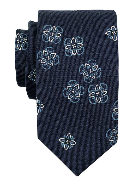 Dion 40056 Boy's Tie - Neat - Navy/Powder