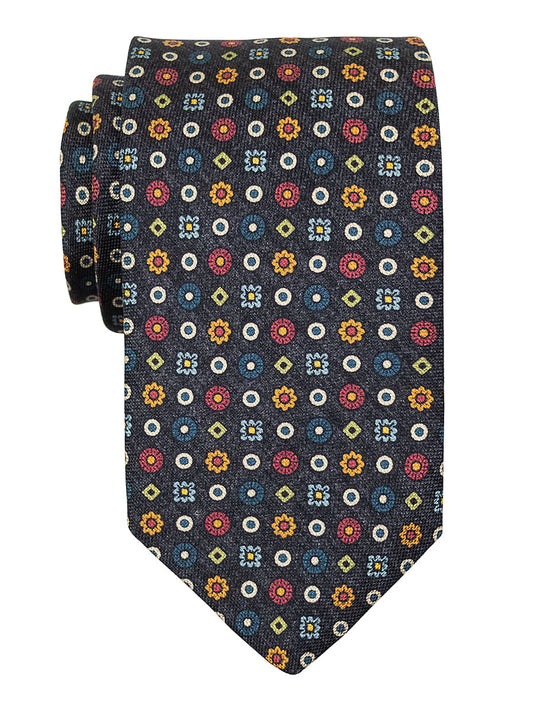 Dion 40060 Boy's Tie - Neat - Navy/Multi