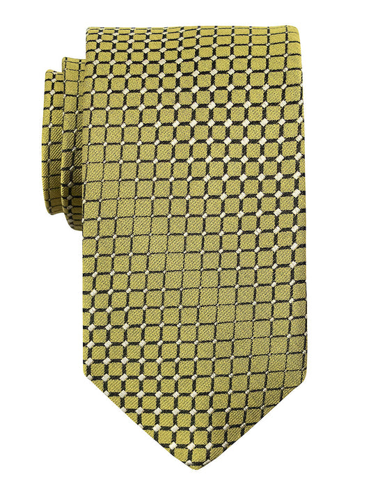 Dion 40064 Boy's Tie - Micro Neat Grid - Gold/Black