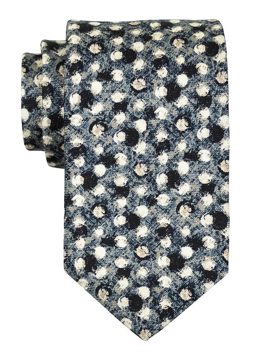 Dion 40071 Boy's Tie - Marbling Dots - Black/Grey