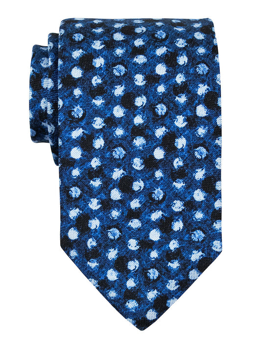 Dion 40073 Boy's Tie - Marbling Dots - Navy/Powder