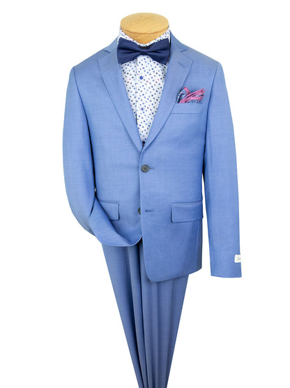 Jared Elliot 40212 Boy's Suit - Solid Twill - Steel Blue