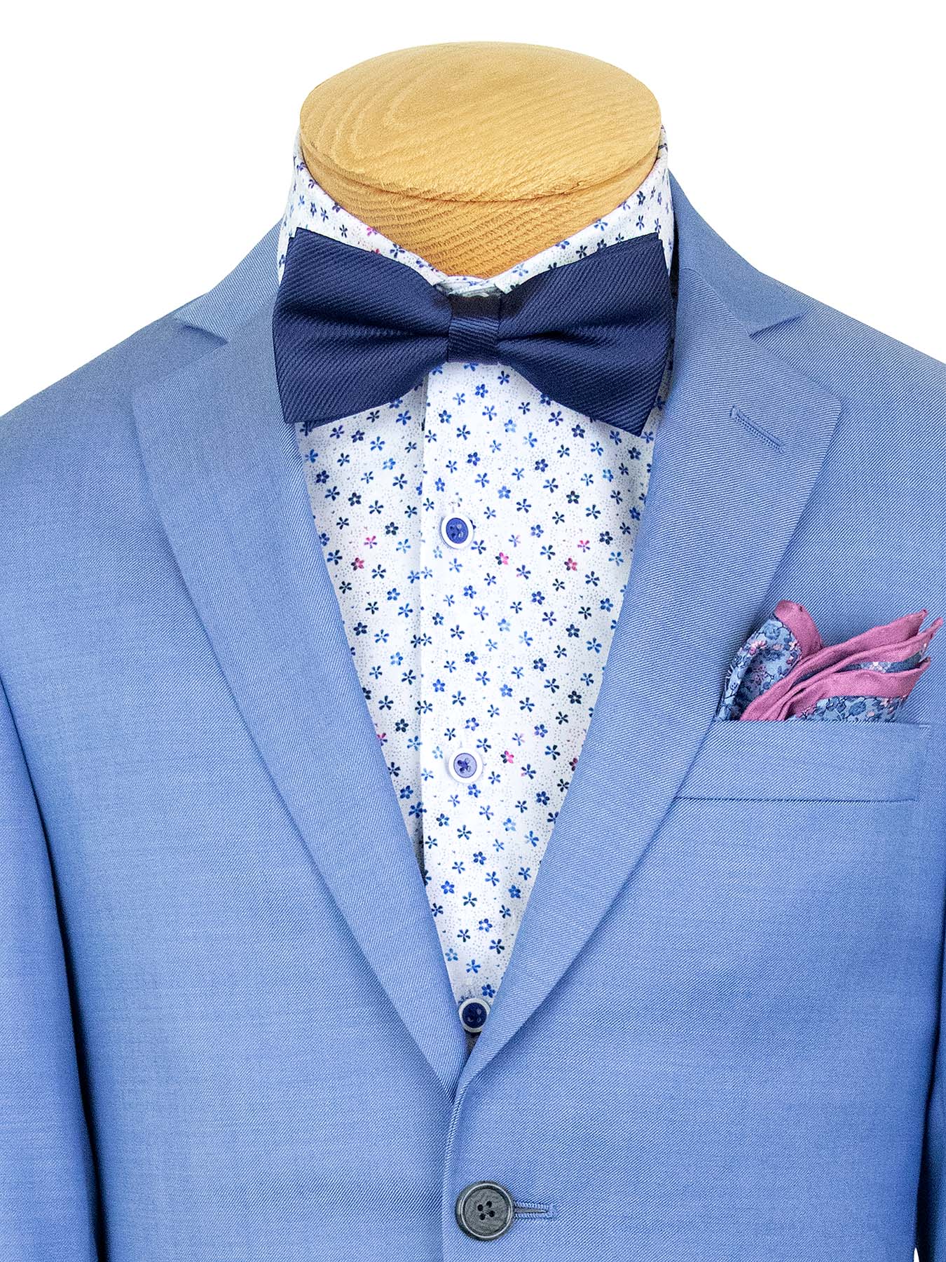 Jared Elliot 40212 Boy's Suit - Solid Twill - Steel Blue