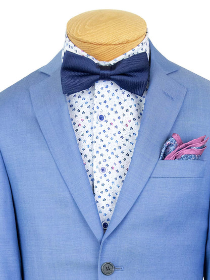 Jared Elliot 40212 Boy's Suit - Solid Twill - Steel Blue