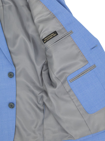 Jared Elliot 40212 Boy's Suit - Solid Twill - Steel Blue