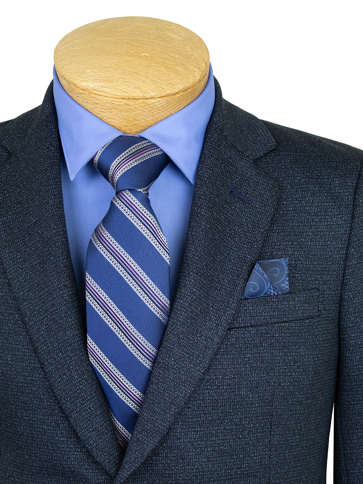 Leo & Zachary 40246 Boy's Suit - Speckled - Navy