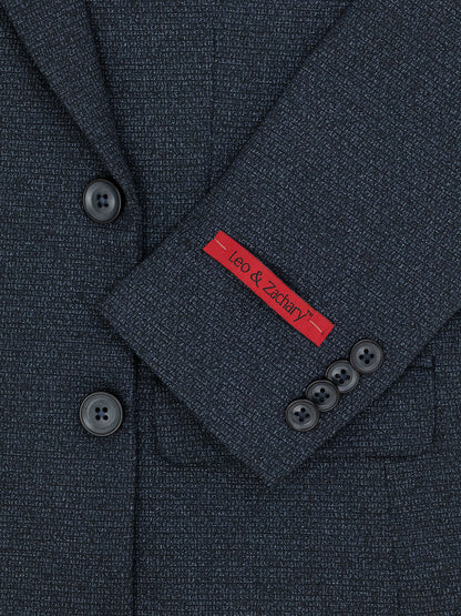 Leo & Zachary 40246 Boy's Suit - Speckled - Navy