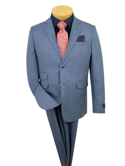 Leo & Zachary 40284 Boy's Suit - Check - Blue/Grey