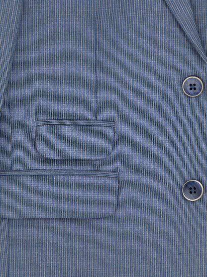 Leo & Zachary 40284 Boy's Suit - Check - Blue/Grey